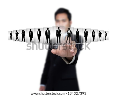 Concept about business leaders. teamwork. Royalty-Free Stock Photo #134327393