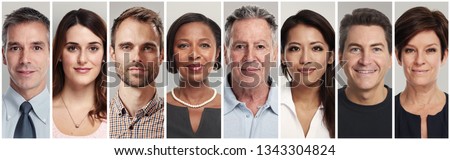 calm people faces Royalty-Free Stock Photo #1343304824