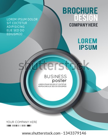 Background concept design for brochure or flyer, abstract vector illustration. Circle with wawes