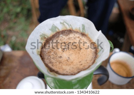 pour over coffee is step of manual drip coffee
