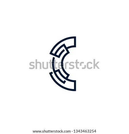 c letter logo vector icon illustration