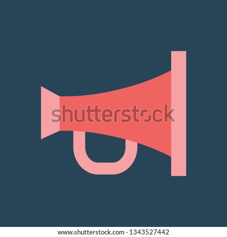Silhouette icon horn