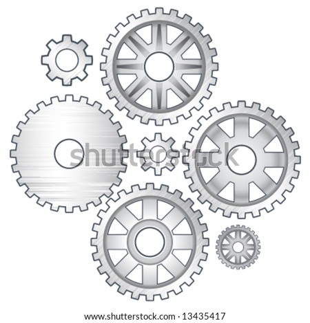 vector illustration of vector gears