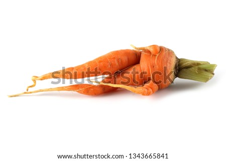 Funny ugly carrot man
