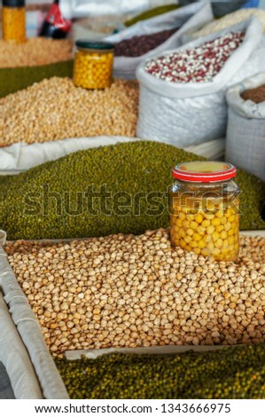 Spice and fruit market in Samarkand Uzbekistan