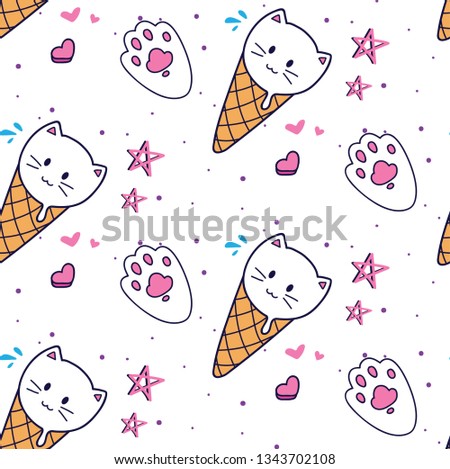 ice cream cat background
