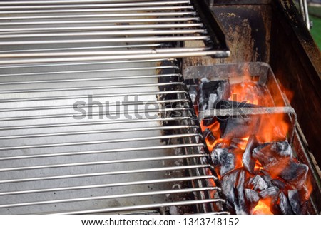 Fire coals in the stove