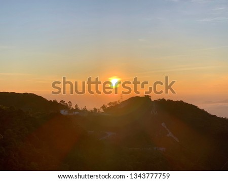 Sunrise at the mountains