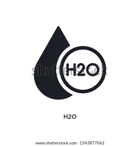 h2o isolated icon. simple element illustration from science concept icons. h2o editable logo sign symbol design on white background. can be use for web and mobile Royalty-Free Stock Photo #1343877062