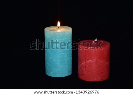 candle and fire