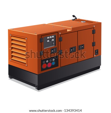 industrial diesel power generator Royalty-Free Stock Photo #134393414