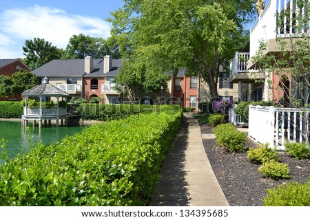 Apartment Complex on a Pond