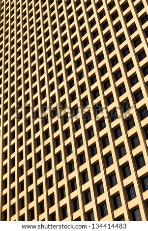 Abstract view of a downtown skyscraper.