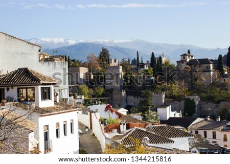 The view of Granada, Spain.