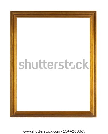 Vintage frame wooden metal isolated