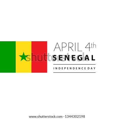 Happy Independence Day Senegal April 4th Concept Vector Illustration Suitable For Greeting Card, Wallpaper, Background, Banner, Poster And Landing Page Website