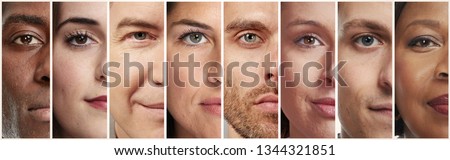 calm people faces Royalty-Free Stock Photo #1344321851