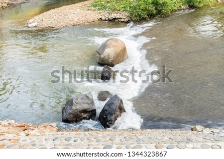 water fall at nature park .outdoor concept