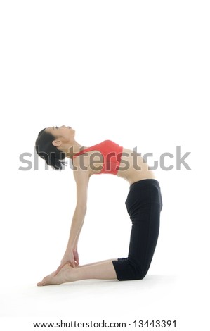 Beautiful young woman practicing yoga