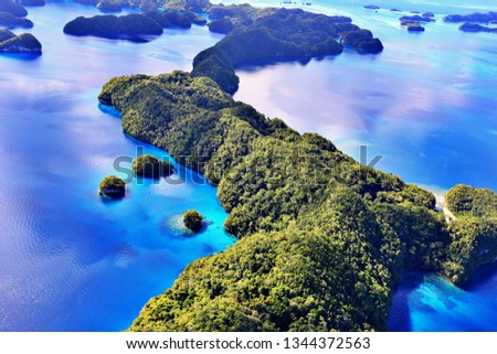 Seventy Islands Seen from Cessna (Palau, Micronesia)