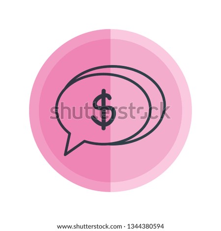 speech bubble with dollar symbol