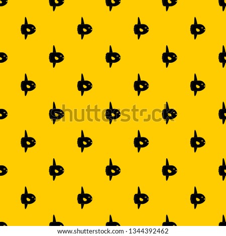 Small fish pattern seamless vector repeat geometric yellow for any design