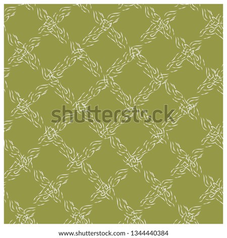 Animal print seamless pattern. Pastel green background. White animal ornament illustration. Sketch wrapping paper, textile, background. Vector illustration. 