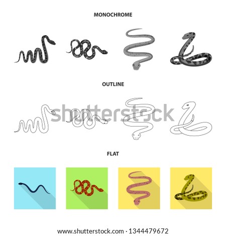 Vector illustration of mammal and danger symbol. Collection of mammal and medicine stock symbol for web.