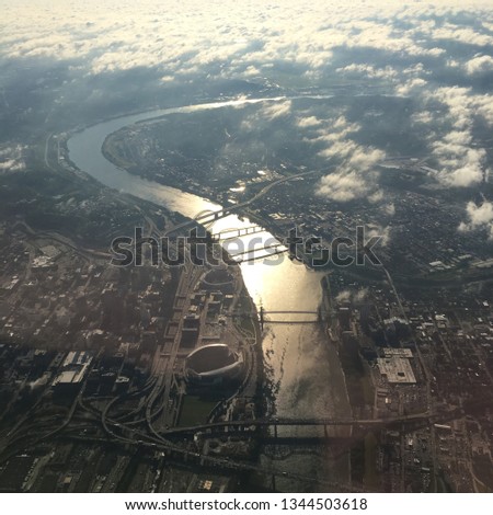 Bridges span the length of the Ohio River, connecting northern Kentucky with Cincinnati, Ohio