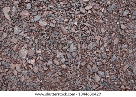 Ground, stones on a country road