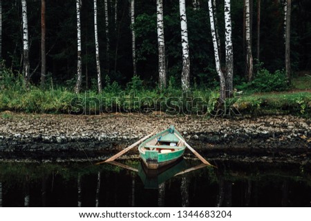 Boat on the river bank