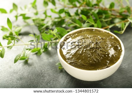 Homemade organic henna ( lawsonia inermis ) cream - used as natural hair dye 