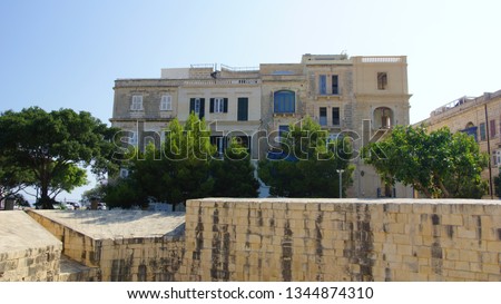 On the street near Hastings Garden. Valletta. Malta