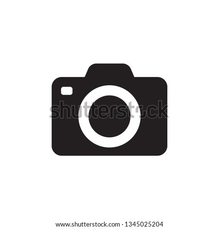 Photo camera vector icon Royalty-Free Stock Photo #1345025204