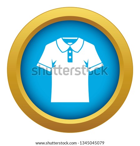 Men polo shirt icon blue vector isolated on white background for any design