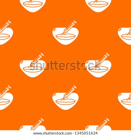 Injection lips pattern vector orange for any web design best