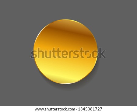 Gold sticker isolated