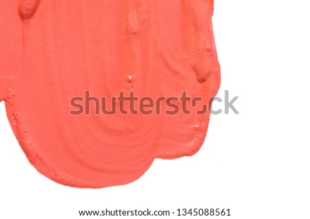 Texture paint on white background. Paint brush stroke, banner template. Image 