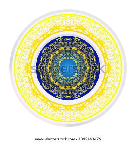 Round Floral Ornament Mandala. Vector Illustration.. For Home Decor, Interior Design, Coloring Book, Greeting Card, Invitation, Tattoo. Anti-Stress Therapy Pattern