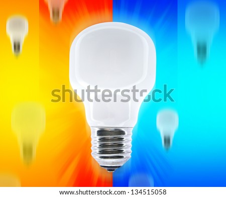 Picture of white bulbs falling.