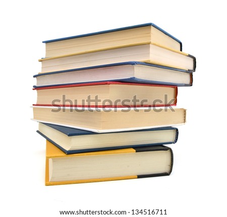 A pile of class books or back to school