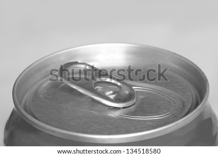 metal ring of can opened background, food and beverage background, water