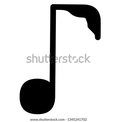 Music notes, song, melody or tune flat vector icon for musical apps and websites. Music icon vector