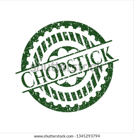Green Chopstick distressed rubber grunge texture stamp