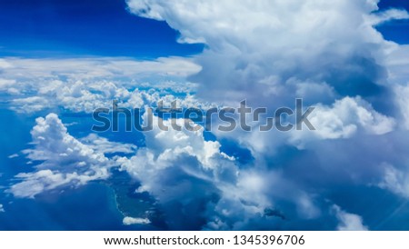 Airplane photos with clouds 