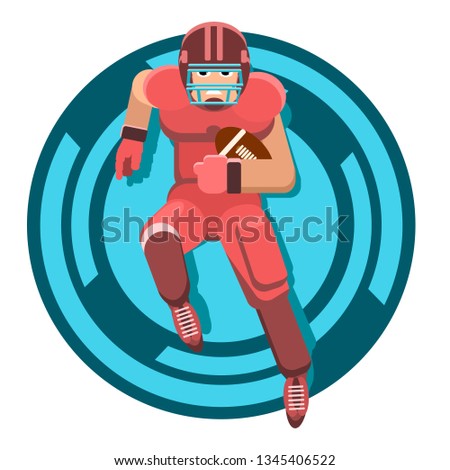 American football logo flat illustration