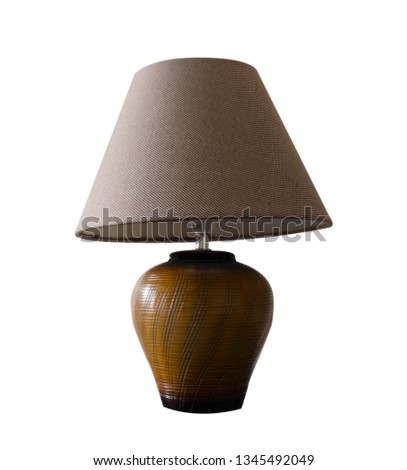 Table lamp on white background.Isolated object. Royalty-Free Stock Photo #1345492049