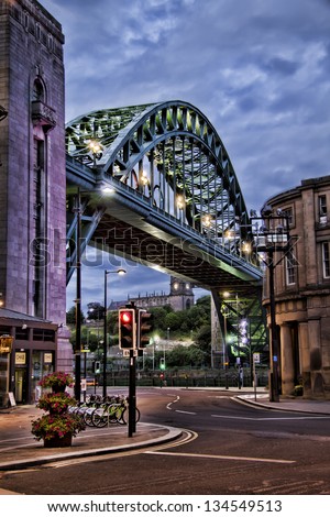 Tyne Bridge in Newcastle. Royalty-Free Stock Photo #134549513