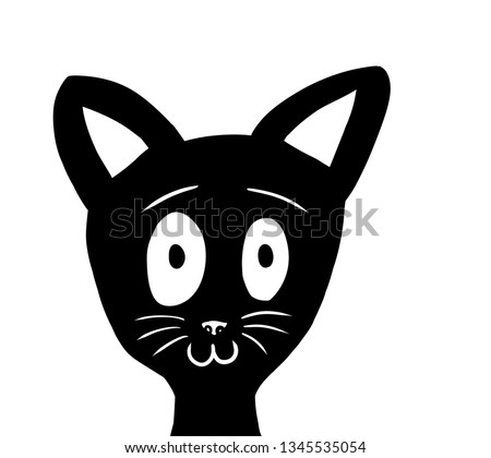 Digital illustration of an adorable cat doodle
