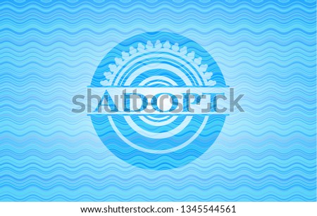 Adopt water representation emblem.